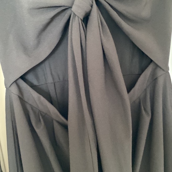 Hutch V-Neck Tie Front Cut Out Wide Leg Long Sleeve Jumpsuit in Black, Size 6 - Picture 8 of 10